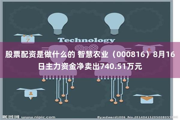 股票配资是做什么的 智慧农业（000816）8月16日主力资金净卖出740.51万元