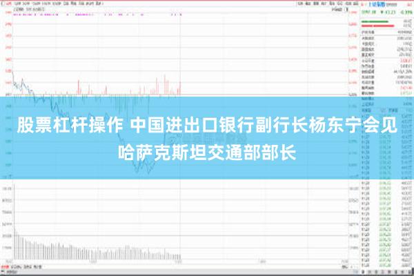 股票杠杆操作 中国进出口银行副行长杨东宁会见哈萨克斯坦交通部部长