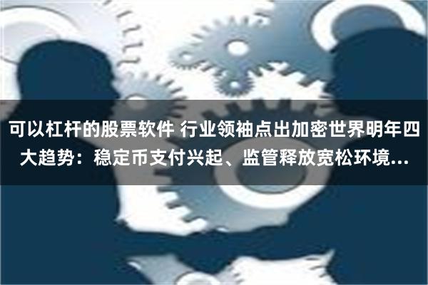 可以杠杆的股票软件 行业领袖点出加密世界明年四大趋势：稳定币支付兴起、监管释放宽松环境...